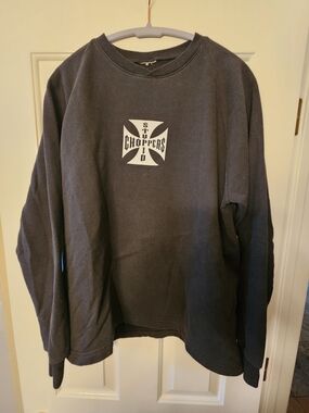 Men's Black STUPID CHOPPERS Sweatshirt Med/Large For Harley Riders!